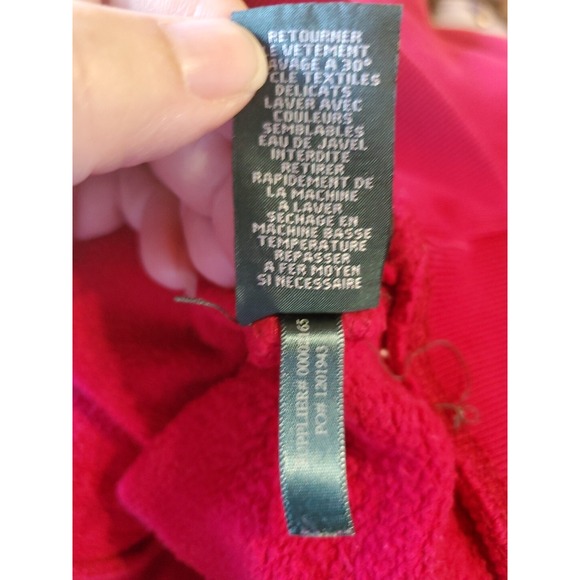 Lauren Jeans Co Ralph Lauren Red Plaid Lined Hoodie Jacket Button Front Women XL - Picture 9 of 10